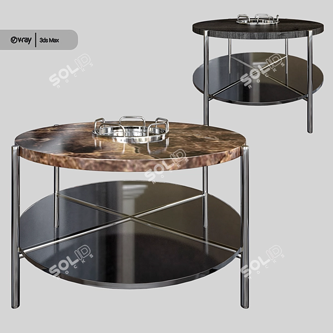 Sleek Wrought Studio Carrillo Coffee Table 3D model image 1