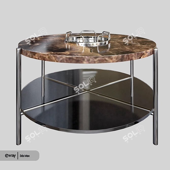 Sleek Wrought Studio Carrillo Coffee Table 3D model image 2