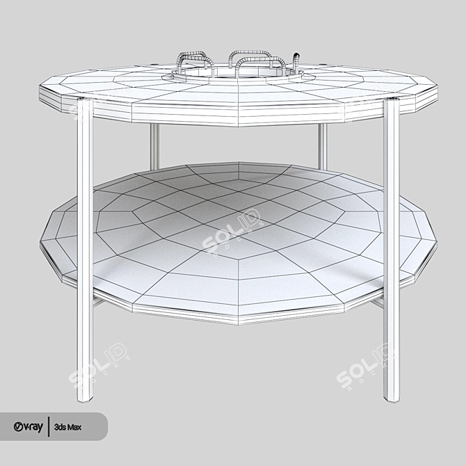 Sleek Wrought Studio Carrillo Coffee Table 3D model image 4