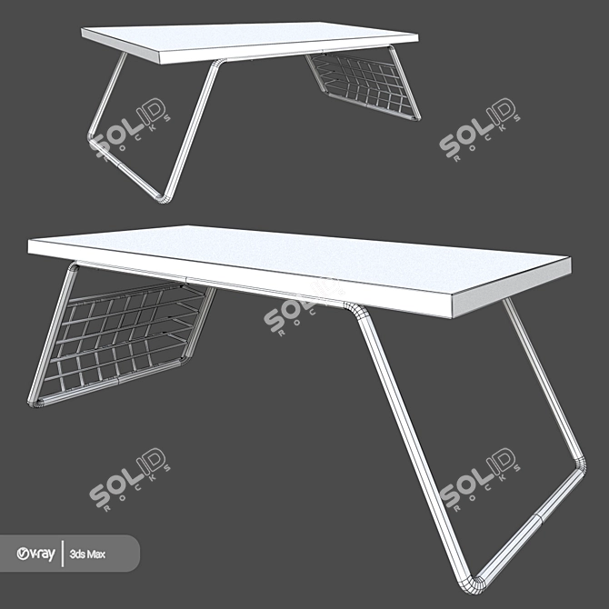 Modern Sled Coffee Table | Ivy Bronx Hoffman 3D model image 2