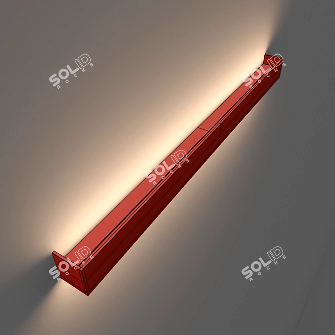 Sleek Luminance Wall Fixture 3D model image 4