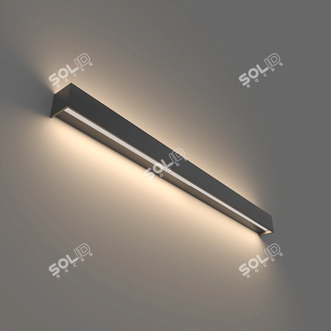 Sleek Luminance Wall Fixture 3D model image 6