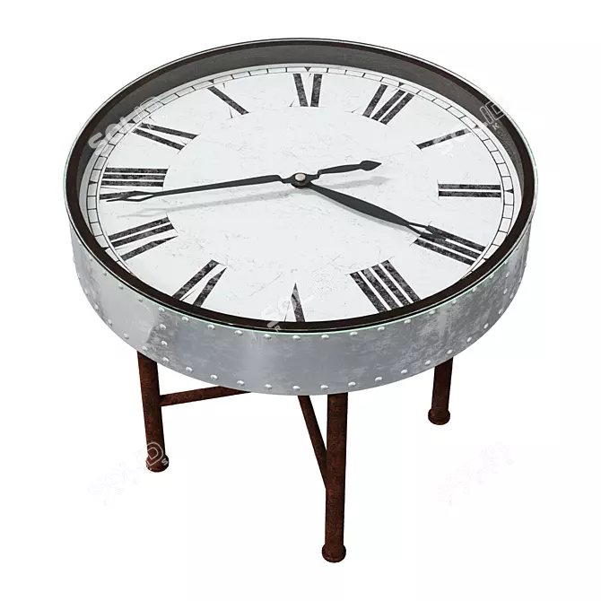 Elegant Table Clock 3D model image 1