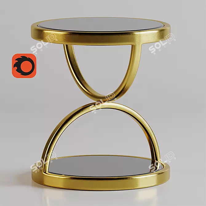 Elegant Vase Side Table Decor 3D model image 1