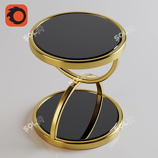 Elegant Vase Side Table Decor 3D model image 2