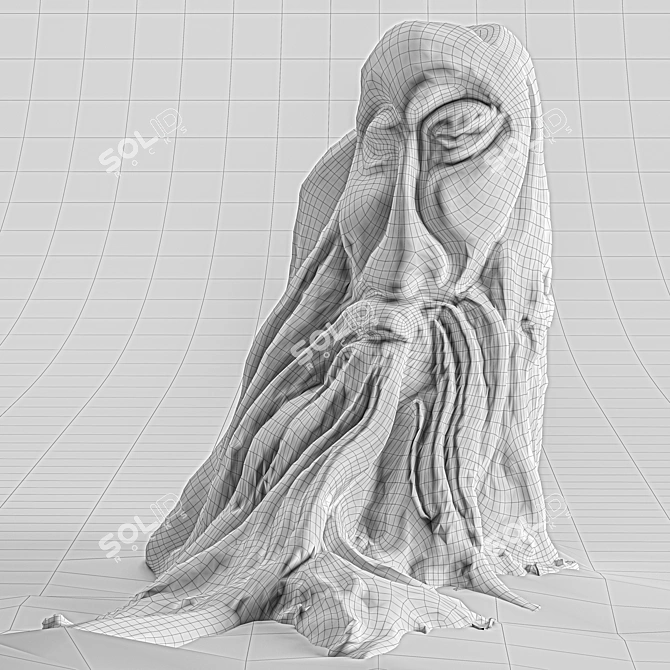3D Sculpted Stump: High-Quality Scan 3D model image 4