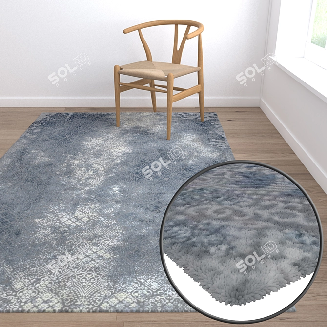 Luxury Carpet Set: High-Quality Textures for Close and Wide Angles 3D model image 5