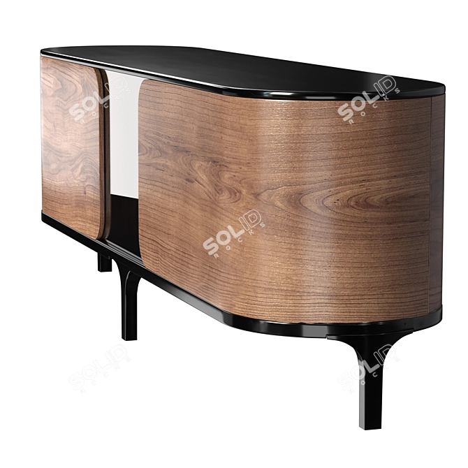 Metamorphic Elegance: Roller Sideboard 3D model image 2