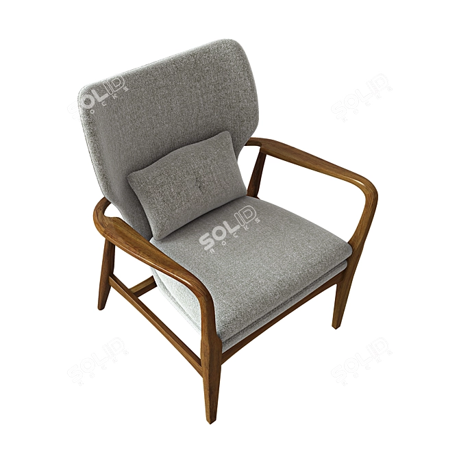 Aarhus Mid Century Armchair 3D model image 6