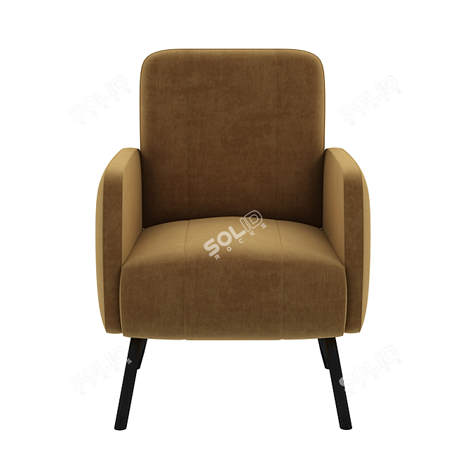 Elegant Euart Armchair: Style and Comfort 3D model image 2