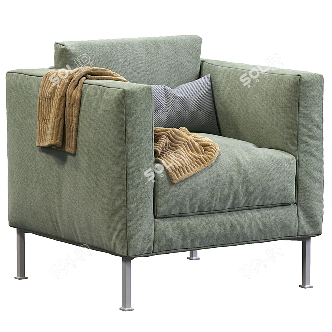 Box Armchair: Modern Design,
Comfort & Style 3D model image 1