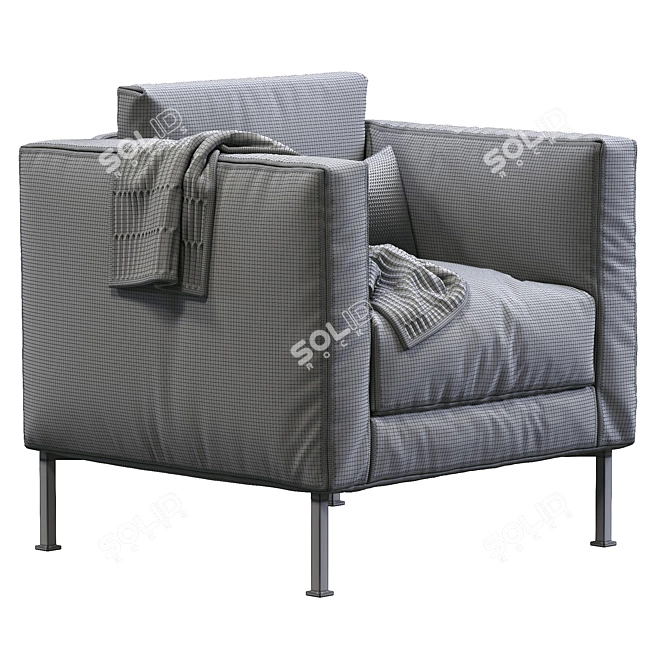 Box Armchair: Modern Design,
Comfort & Style 3D model image 5