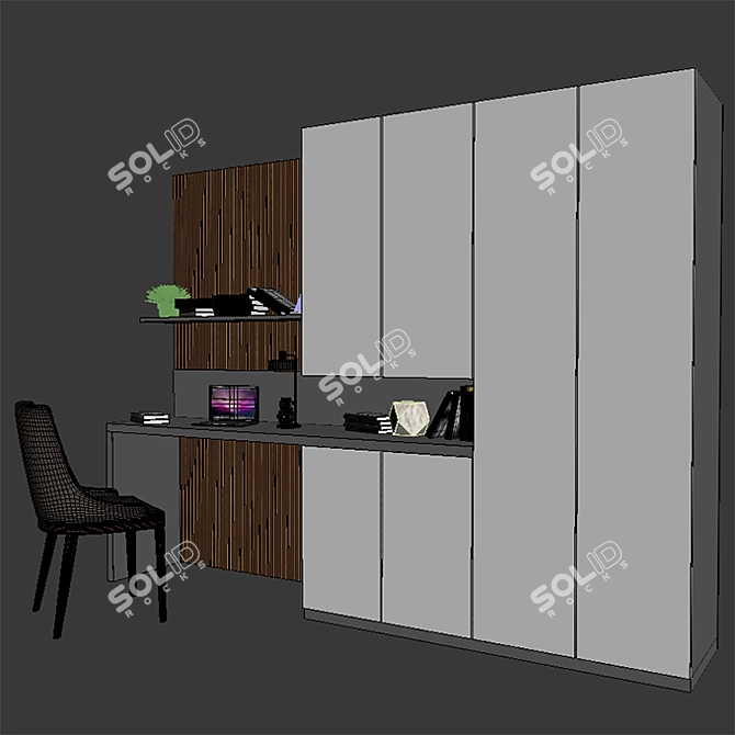Modern Office Workstation 3D model image 3