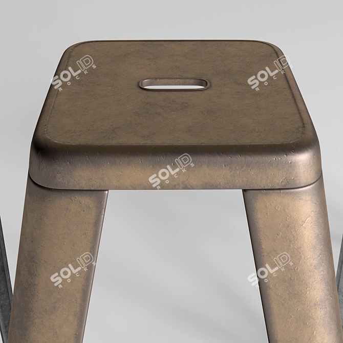 Tolixch Bar Stool: Sleek and Versatile 3D model image 3