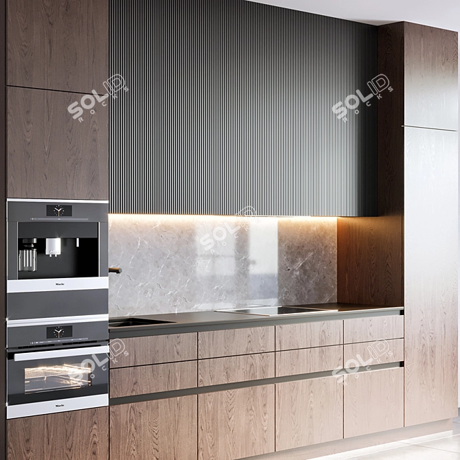 Miele Kitchen 19: Stylish, Spacious & Efficient 3D model image 2