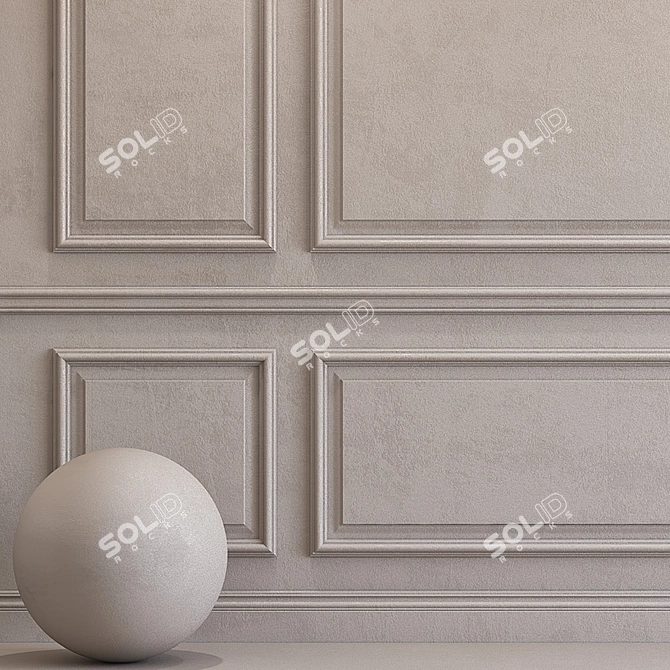 Elegant Molding Plaster 52 3D model image 2