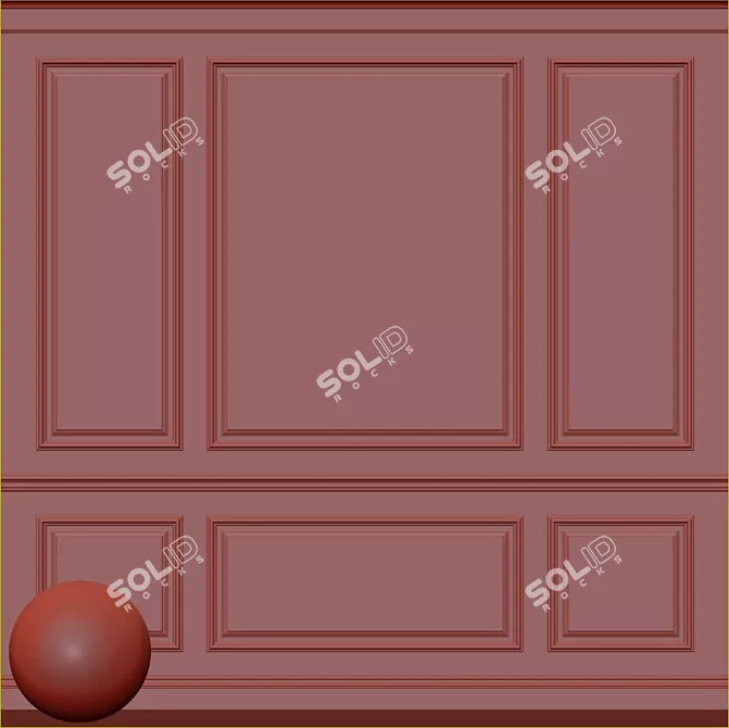 Elegant Molding Plaster 52 3D model image 3