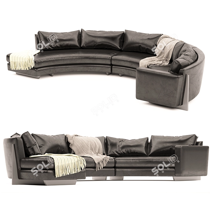 Stylish Circular Sofa: Thayer Coggin 3D model image 2