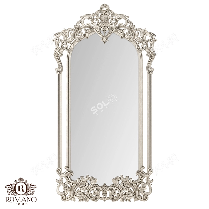 Flora Mirror: Handcrafted Elegance 3D model image 1