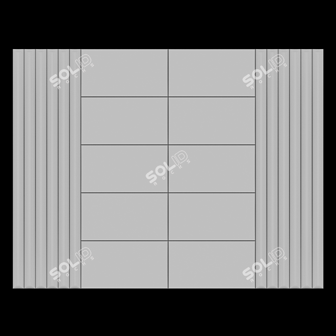 Minimalistic 3D Wall Panel 3D model image 2