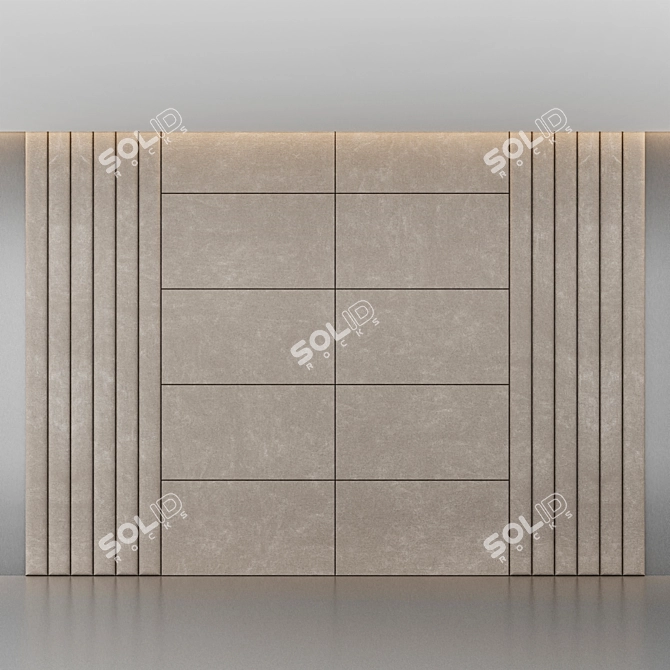 Minimalistic 3D Wall Panel 3D model image 3