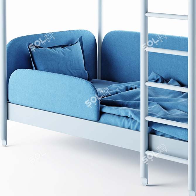 Modern Twin Bunk Bed 3D model image 3