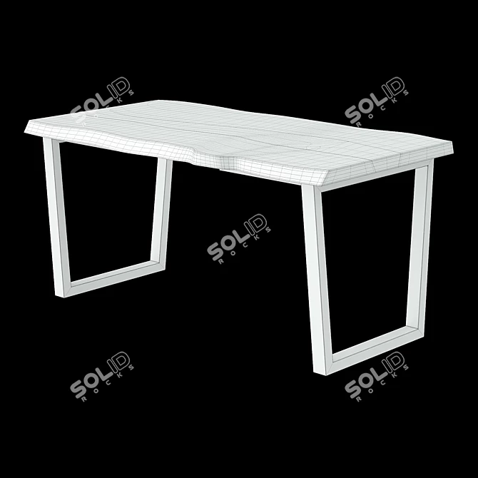 Rustic River Table by Slabs.Wood 3D model image 4