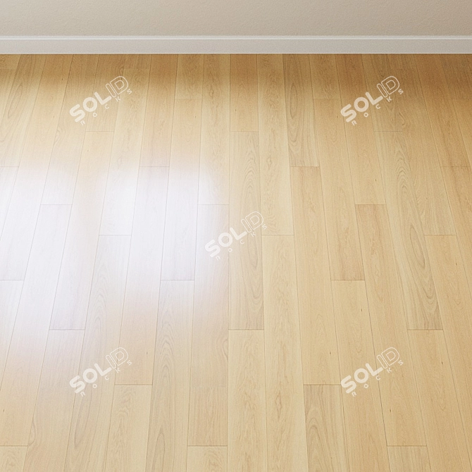 Upofloor Oak Parquet Board: French Oak, Linear Chevron 3D model image 2