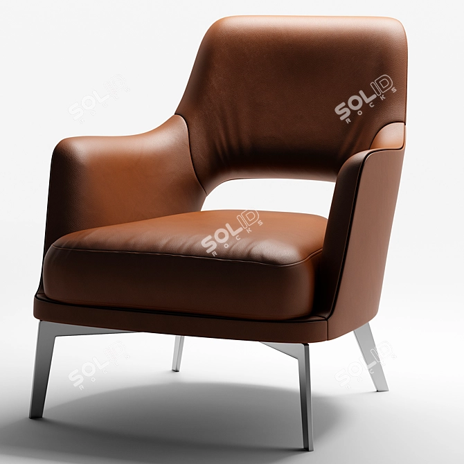 Elegant Flexform Gatsby Armchair 3D model image 2