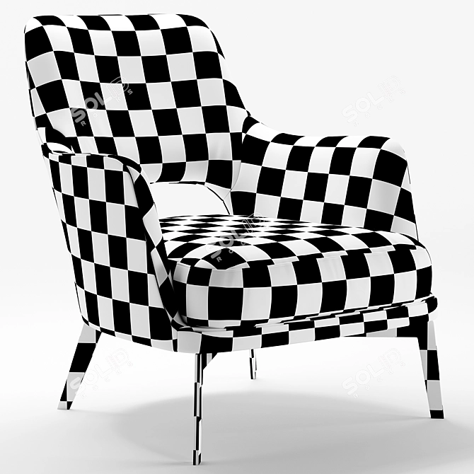 Elegant Flexform Gatsby Armchair 3D model image 5