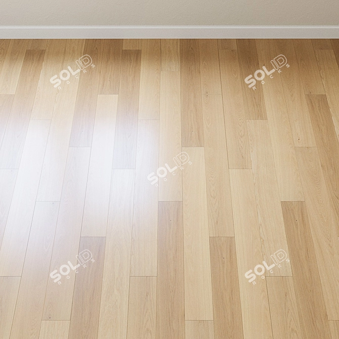 French Oak Chevron Parquet Board 3D model image 2