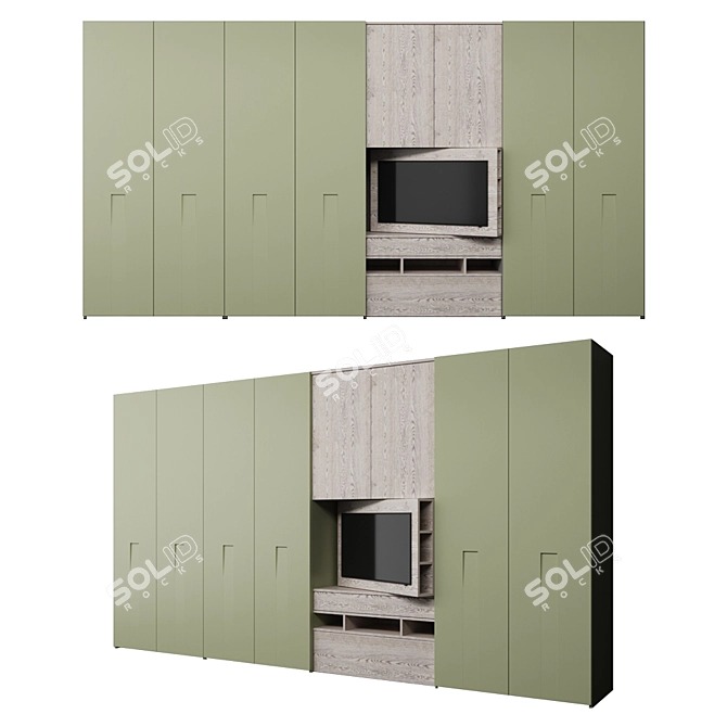 Elegant Jackie Wardrobe: Spacious & Stylish 3D model image 1