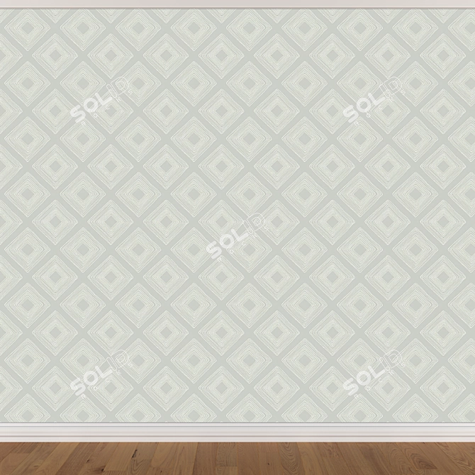 Seamless Wallpaper Set: 3 Colors 3D model image 2