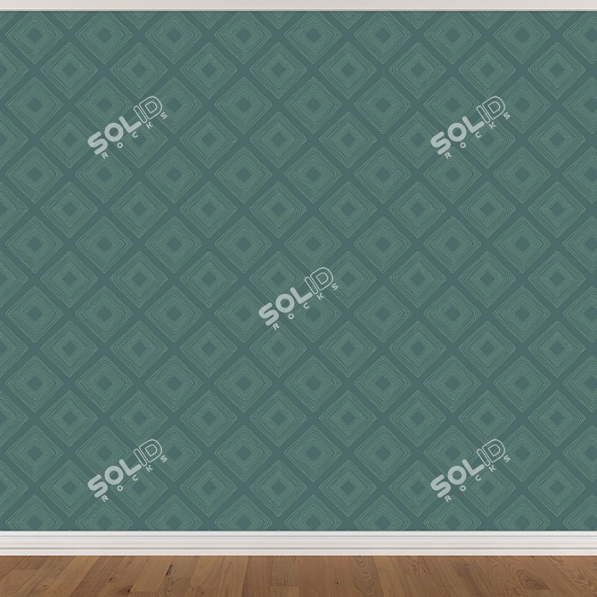 Seamless Wallpaper Set: 3 Colors 3D model image 4