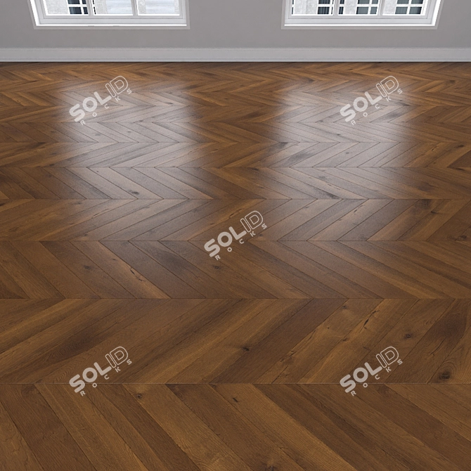 Oak Parquet: Herringbone, Linear & Chevron 3D model image 4