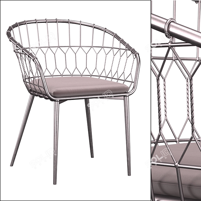 Ritorto Knox Outdoor Dining Chair 3D model image 1