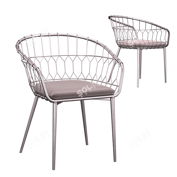 Ritorto Knox Outdoor Dining Chair 3D model image 3