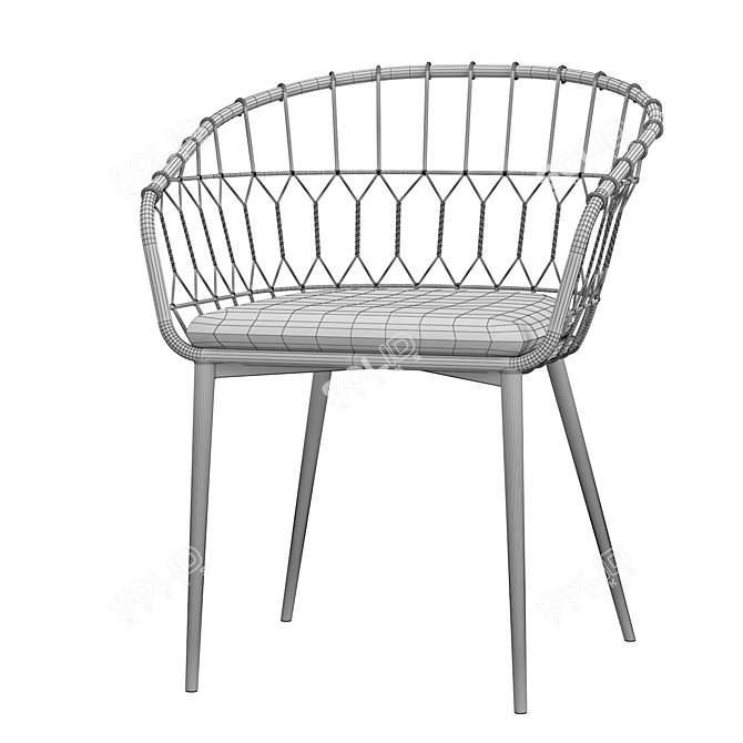 Ritorto Knox Outdoor Dining Chair 3D model image 5