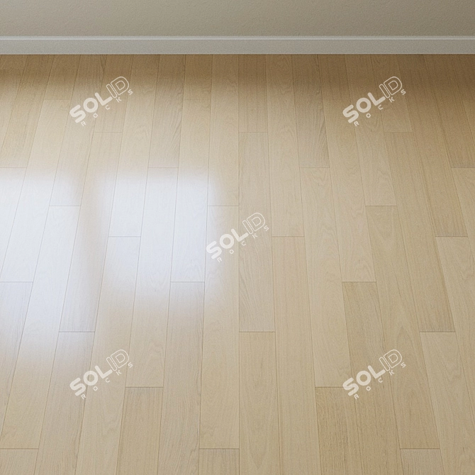 French Oak Parquet Board 3D model image 2