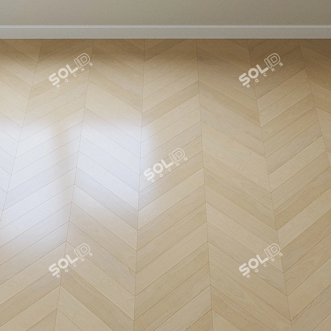 French Oak Parquet Board 3D model image 3