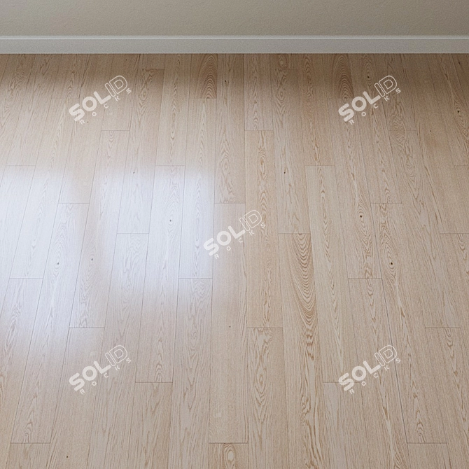 French Oak Chevron Parquet Board 3D model image 2