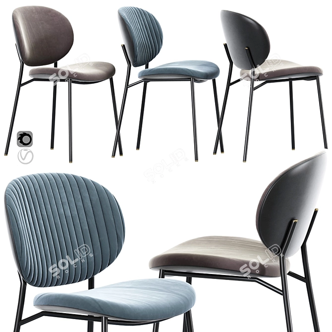 Sleek and Stylish Calligaris Ines Chair 3D model image 1