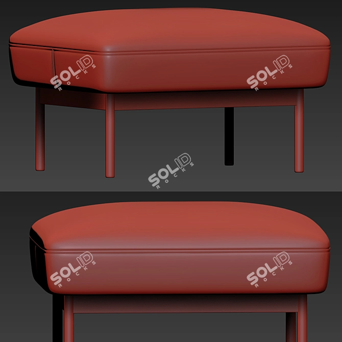 Blu Dot Puff Puff Bench: Chic Seating Solution 3D model image 2