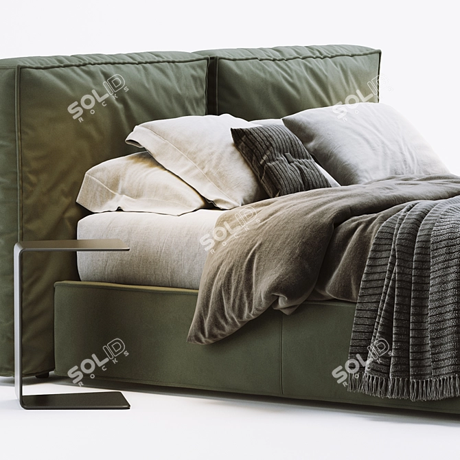 Ditre Flann Italian Modern Bed 3D model image 3