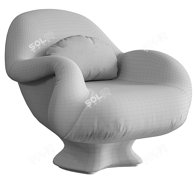 Sleek Lips Armchair | Modern Design 3D model image 5