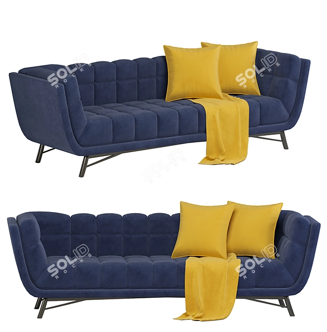 Elegant Emma Sofa: Modern Tuxedo Style 3D model image 1