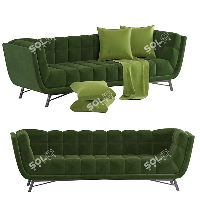 Elegant Emma Sofa: Modern Tuxedo Style 3D model image 4