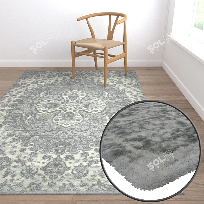 Luxury Carpet Set - High-Quality Textures 3D model image 5