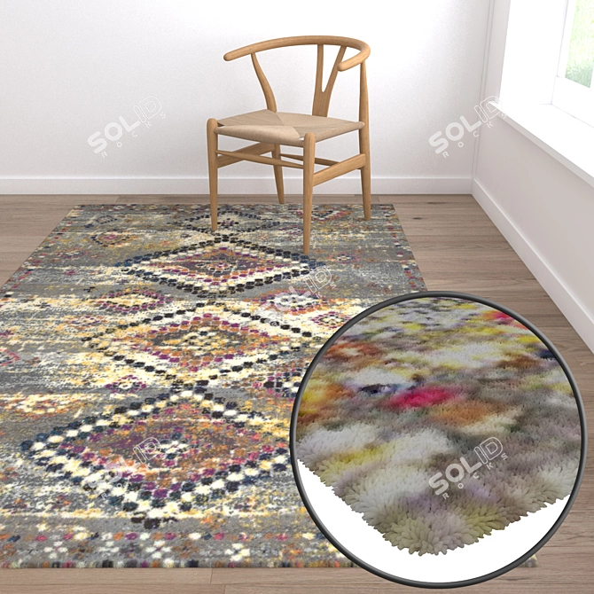 Luxury Carpet Set | High Quality Textures 3D model image 5