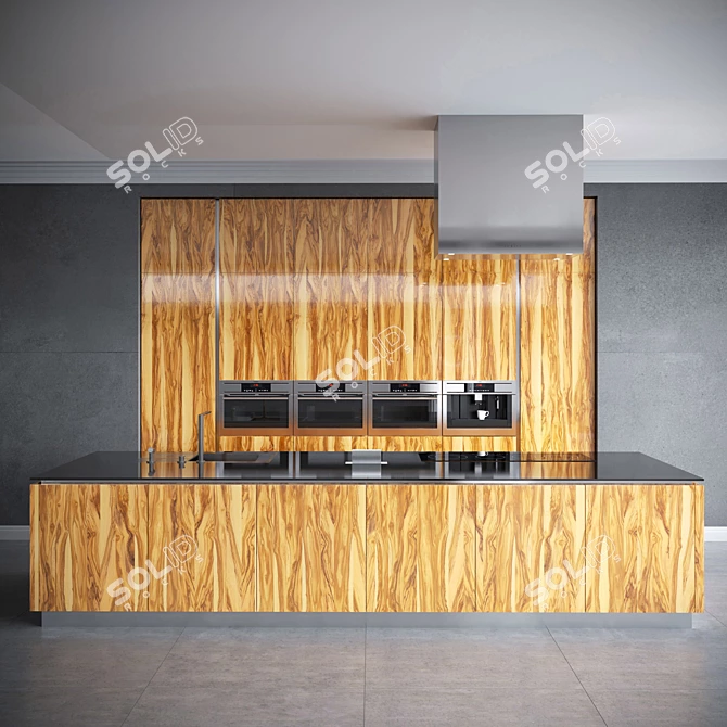 Art Deco Kitchen Set - Soul Wood 3D model image 3